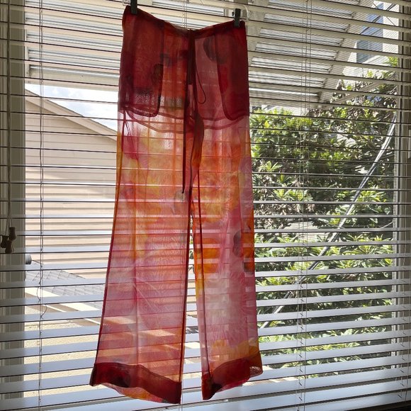 Auc Blumarine Made in Italy Silk floral wide Pants - Picture 9 of 12